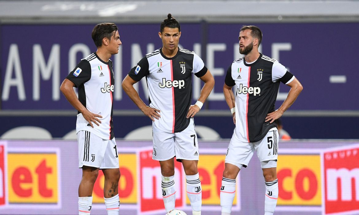 Dybala, CR7 e Miralem Pjanic, jogadores da Juventus