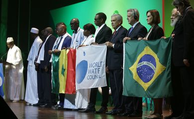 Brasília - Cerimônia de encerramento do 8º Fórum Mundial da Água e entrega da Declaração de Sustentabilidade, construída com base em contribuições dos participantes (Antonio Cruz/Agência Brasil)