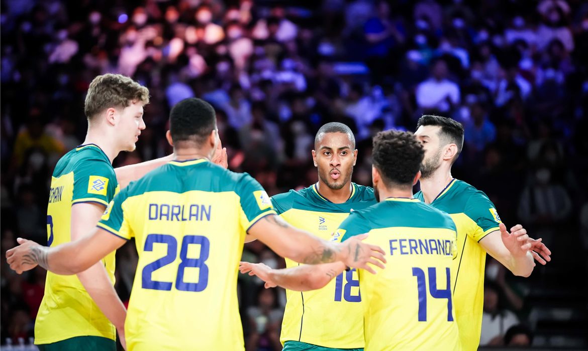Brasil derrota a Alemanha, por 3 sets a 0, na fase classificatória da Liga das Nações de Vôlei masculino 2024