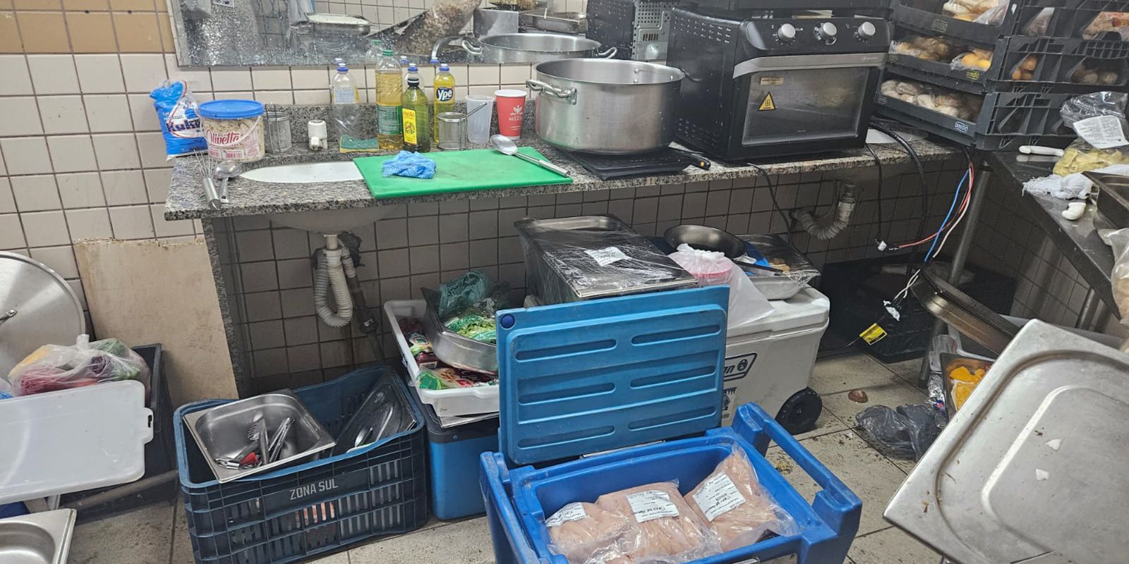 Camarote da Sapucaí é flagrado preparando alimentos no banheiro