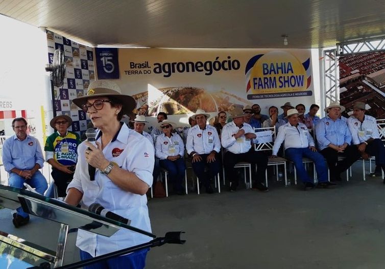 Tereza Cristina ministra defendeu que o país tenha uma política agrícola definida, sendo essencial que o produtor rural tenha previsibilidade na hora de tomar crédito