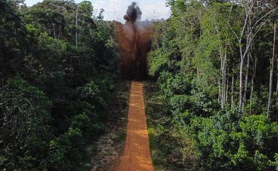 Amazonas-21/09/2024 Pista de pouso dentro da terra Indígena Yanomami foi destruída  em operação das Forças Armadas. Foto: Bruno Mancinelle/Casa de Governo