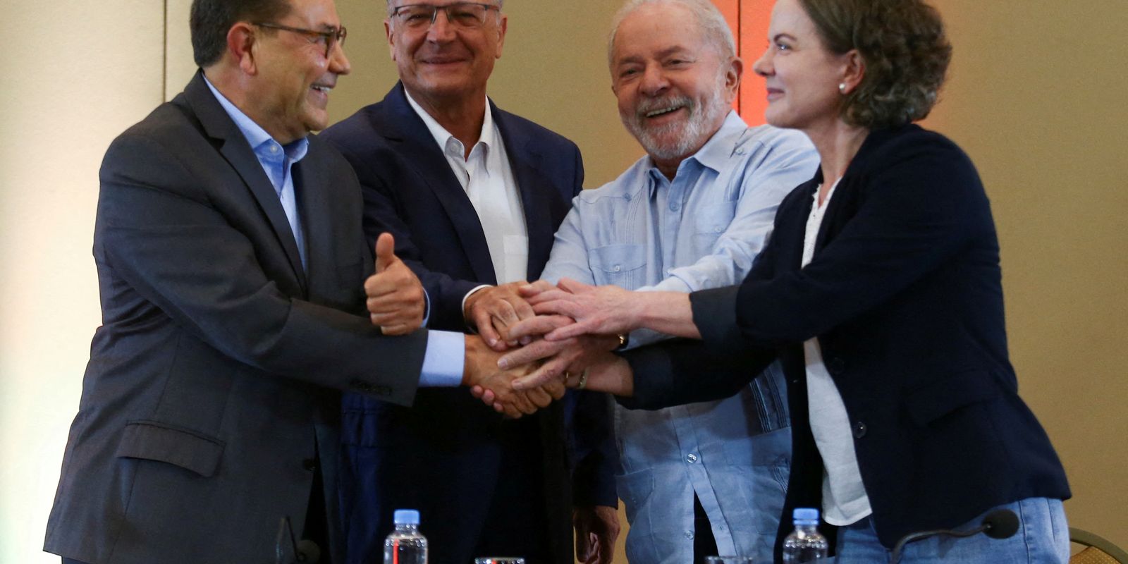 Brazils former President Lula announces his running mate for national elections, in Sao Paulo