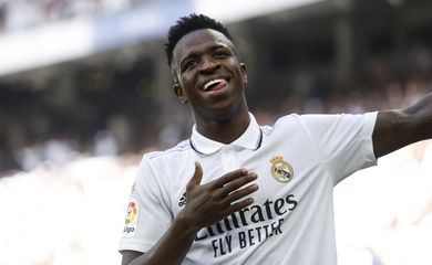 Vinicius Jr. em jogo do Real Madrid