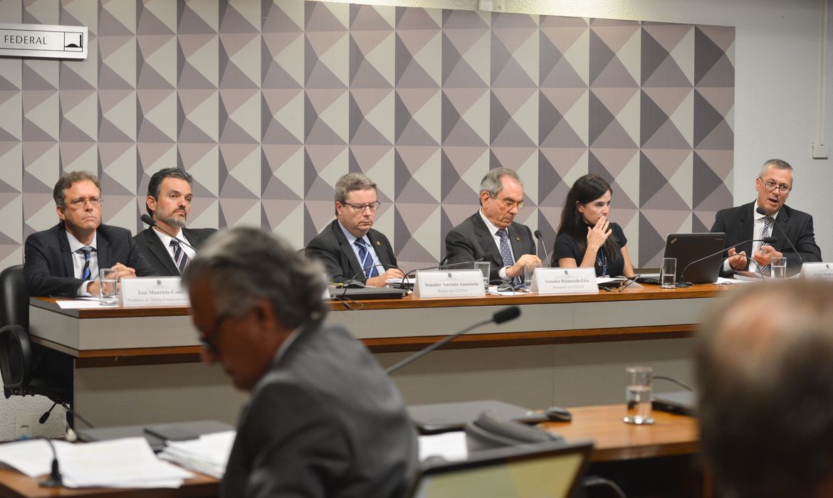 Brasília - Comissão Especial do Impeachment no Senado durante reunião para ouvir especialistas favoráveis ao afastamento da presidenta Dilma Rousseff (Antonio Cruz/Agência Brasil)