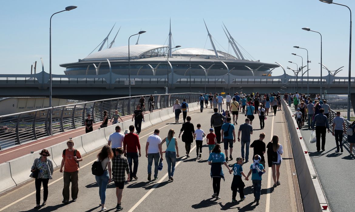 Estádio de São Petersburgo - cidade russa é uma das quatro escolhidas pela Uefa para receber as próximas quatro finais da Liga dos Campeões
