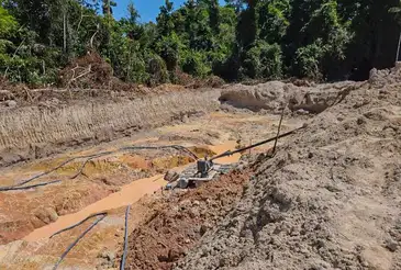 Sinop (MT) -  A Polícia Federal, em ação conjunta com o Ibama e o ICMBio, realizou operação de combate à extração ouro e desmatamento ilegais no Parque Nacional do Juruena (PNJu), em Nova Bandeirantes, região norte do estado de Mato Grosso. A Operação Ibi-Çoroc foi deflagrada no dia 1/8 e teve os trabalhos estendidos até no  final da tarde  desta quinta-feira, dia 3/4.
Foto: Policia Federal/Divulgação