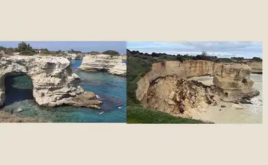 Brasília 17/02/2026 - Arco dos Namorados desaba no Dia dos Namorados na costa da Itália
Acidente ocorreu no Dia de São Valentim, Dia dos Namorados na região.
Foto: ansiatotale/Instagram