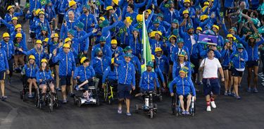 Time Brasil na cerimônia de abertura dos Jogos Paralímpicos