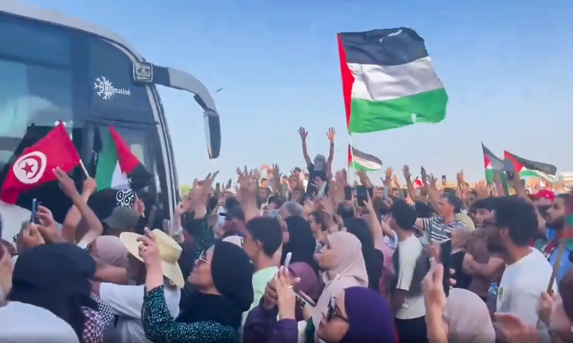 Brasília (DF), 10/06/2025- marcha global à Gaza.
Frame Arab Unity