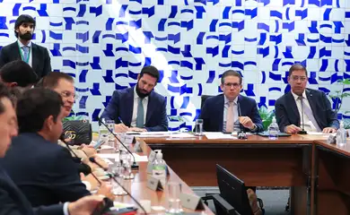 Brasília (DF), 12/06/2025 - Presidente da Câmara dos Deputados, Hugo Motta, durante reunião com líderes de partidos. Foto: Lula Marques/Agência Brasil