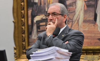 Brasília - O deputado afastado Eduardo Cunha (PMDB-RJ) durante reunião da CCJ da Câmara que analisa recurso sobre sua cassação aprovada no Conselho de Ética (Antonio Cruz/Agência Brasil)