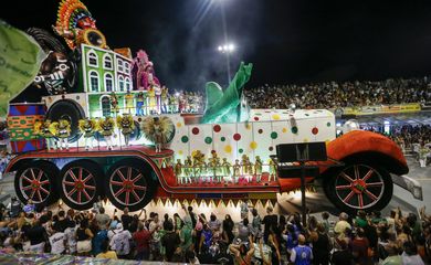 São Paulo (SP), 28/02/2025 - Carnaval 2025 - Sambódromo do Anhembi, desfile do Grupo Especial -Escola de Samba Mancha Verde. Foto Pinto/Agência Brasil