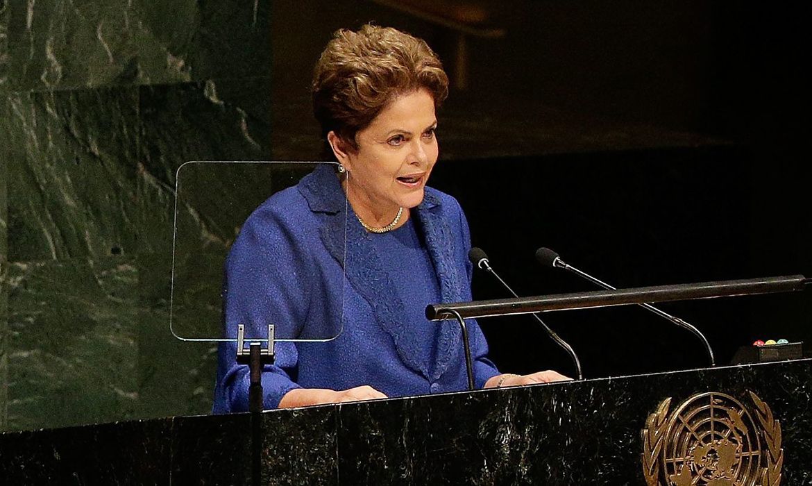 Dilma discursa na Assembleia Geral da ONU Agência Lusa/Direitos Reservados