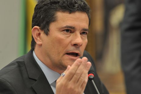 O ministro da Justiça e Segurança Pública, Sergio Moro, durante audiência pública na Comissão de Constituição e Justiça (CCJ) da Câmara dos Deputados.