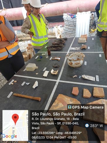 SÃO PAULO (SP) - Empresa pediu dispensa de estudos arqueológicos para obra em área de quilombo. - Objetos encontrados no local das escavações..  Foto: IPHAN/Divulgação