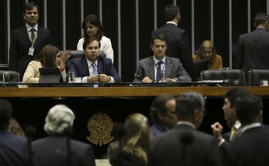 O presidente da Câmara dos Deputados, Rodrigo Maia,durante sessão que vai discutir e votar os oito destaques com sugestões de mudanças ao texto-base da proposta de emenda à Constituição da reforma da Previdência.