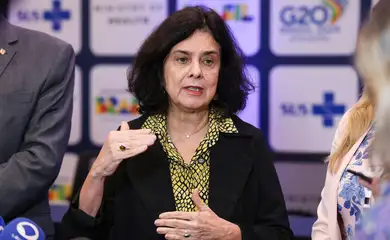 Rio de Janeiro (RJ), 29/10/2024 – A ministra da Saúde, Nísia Trindade, durante coletiva de imprensa sobre Desinformação em Saúde: Desafios e Soluções na reunião dos Ministros de Saúde do G20, no Rio de Janeiro. Foto: Tomaz Silva/Agência Brasil