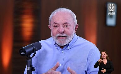 Brasília (DF), 25.07.2023 - Presidente Lula é entrevistado por Marcos Uchoa no programa Conversa com o Presidente,  em Brasília.  Imagem: Canal Gov