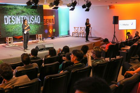 Brasília(DF), 14/12/2023 - Flavia Filipini, Superitendente de Comunicação da Empresa Brasil de Comunicação (EBC), no Lançamento do Filme sobre desintrusão de terra indígena no Pará. Foto:Wilson Dias/Agência Brasil