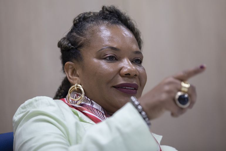 Brasília 08/02/2023 - A ministra da Cultura, Margareth Menezes, recebe jornalistas em café da manhã