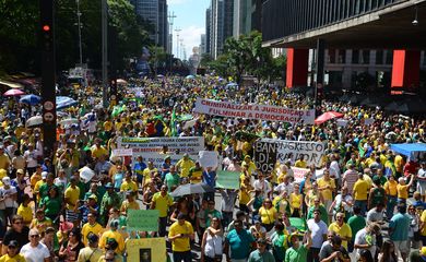 São Paulo - O Movimento Vem Pra Rua realiza manifestações em todo o país. O ato é em apoio à Operação Lava Jato e contra a corrupção e a forma de se fazer política no Brasil (Rovena Rosa/Agência Brasil)