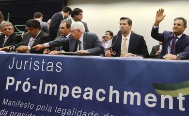 Brasília - Parlamentares da oposição e juristas lançam manifesto pela legalidade do afastamento da presidenta Dilma Rousseff pelo Congresso Nacional (Marcelo Camargo/Agência Brasil)