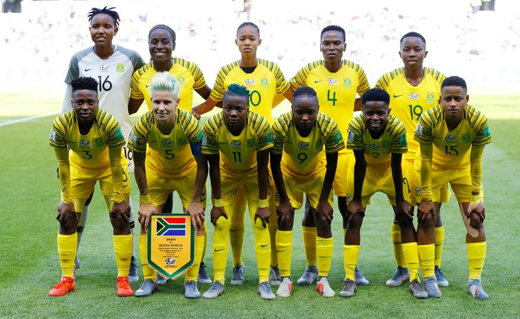 Seleção da África do Sul na Copa do Mundo de Futebol Feminino - França 2019.