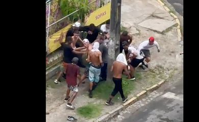 Pernambuco-01/02/2025 Selvageria e brutalidade são registradas antes do clássico Santa Cruz x Sport Club do Recife,um dos principais do estado do Pernambuco. Fotos redes sociais X