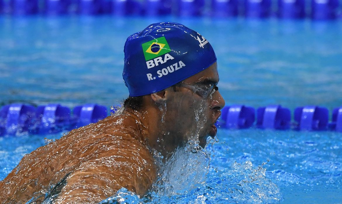 Rio de Janeiro - Brasil leva o bronze na prova de natação Revezamento 4x100m Medley Relay das Paralimpíadas Rio 2016 ( Tânia Rêgo/Agência Brasil)