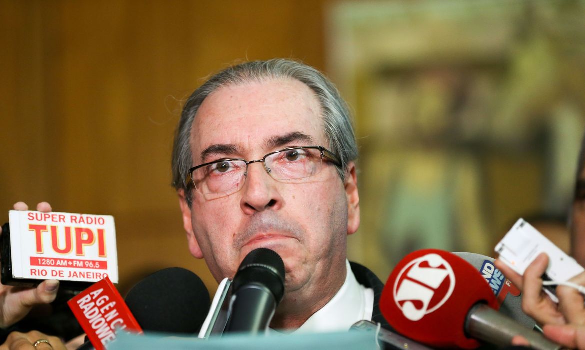 Brasília - O presidente afastado da Câmara, Eduardo Cunha (PMDB-RJ), renunciou há pouco à presidência da Casa (Marcelo Camargo/Agência Brasil)