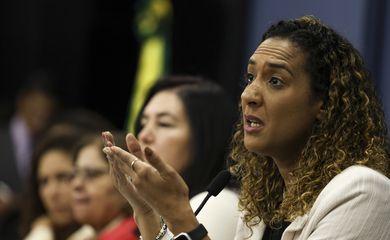 Brasília (DF), 15/08/2024 - A ministra da Igualdade Racial, Anielle Franco, durante o lançamento da nova plataforma do Retrato das Desigualdades de Gênero e Raça, no ministério do Planejamento. Foto: Marcelo Camargo/Agência Brasil