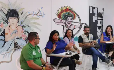 A ministra dos Povos Indígenas, Sônia Guajajara, tem reunião de alinhamento do atendimento aos Yanomami com órgãos do governo, organismos internacionais,ONGs e representantes indígenas na Casa de Saúde do Índio.