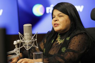 Brasília (DF), 19/02/2025 - Sônia Guajajara, ministra dos Povos Indígenas, participa do programa A Voz do Brasil. Foto: Bruno Peres/Agência Brasil