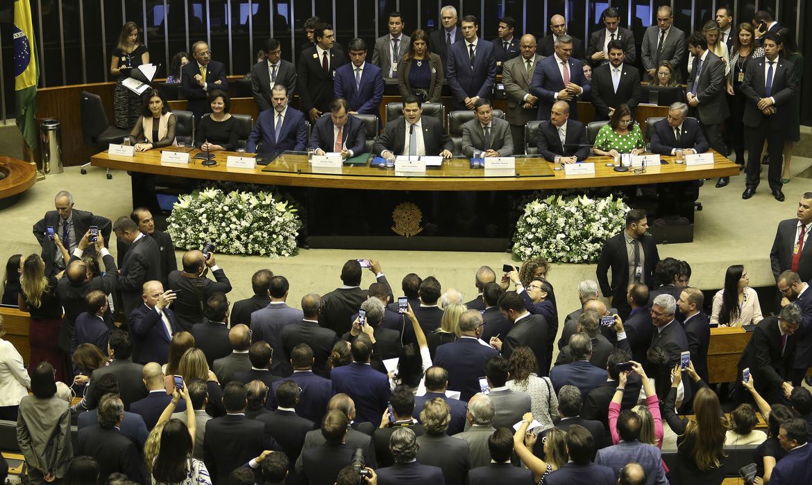 Sessão solene do Congresso Nacional de abertura dos trabalhos legislativos de 2019.