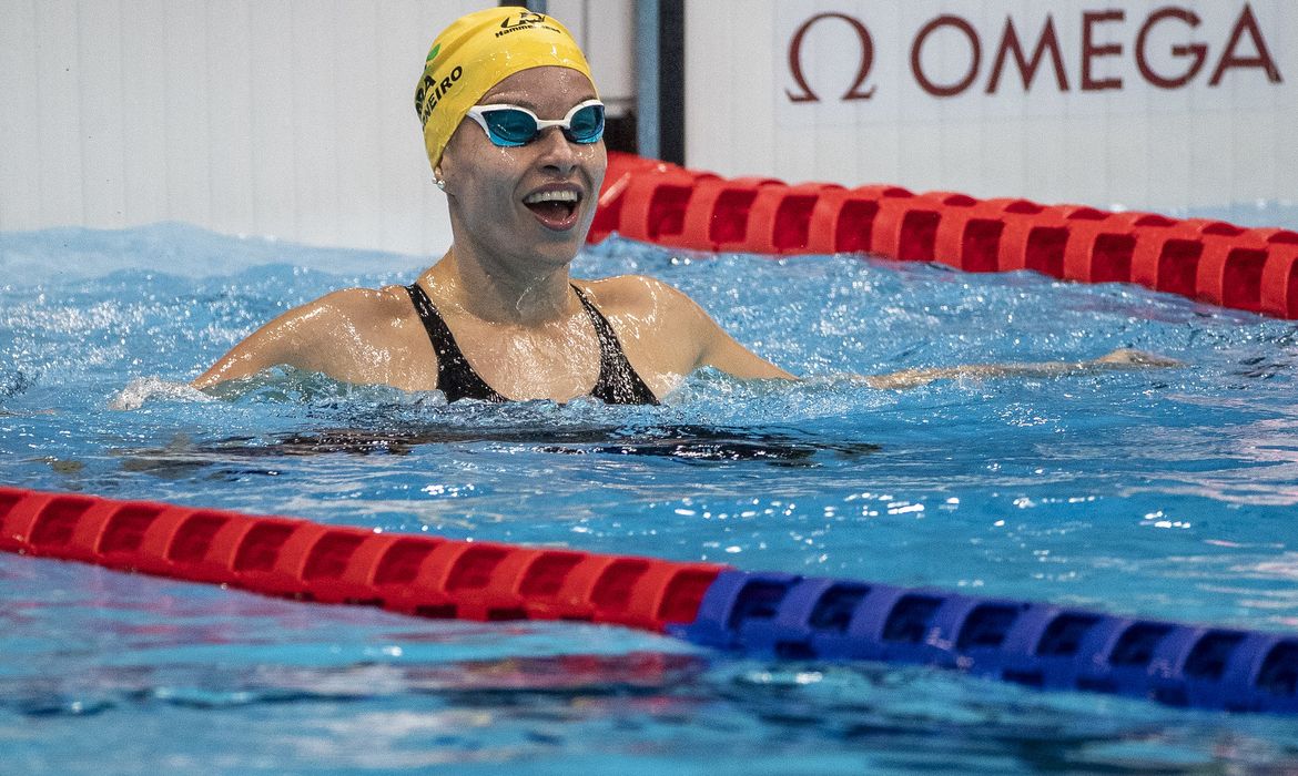 Carol Santiago - OURO 100M PEITO S12 - Finais da Natação no Tokyo Aquatic Center. Jogos Paralímpicos Tóquio 2020. 
