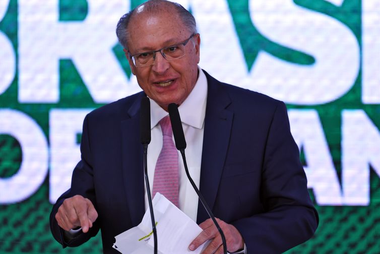 José Cruz/Agência Brasil Brasília (DF) 13/08/2025 - O vice-presidente, Geraldo Alckmin, durante assinatura da medida provisória (MP) Brasil Soberano., no Palácio do Planalto Foto: CanalGov/Reprodução