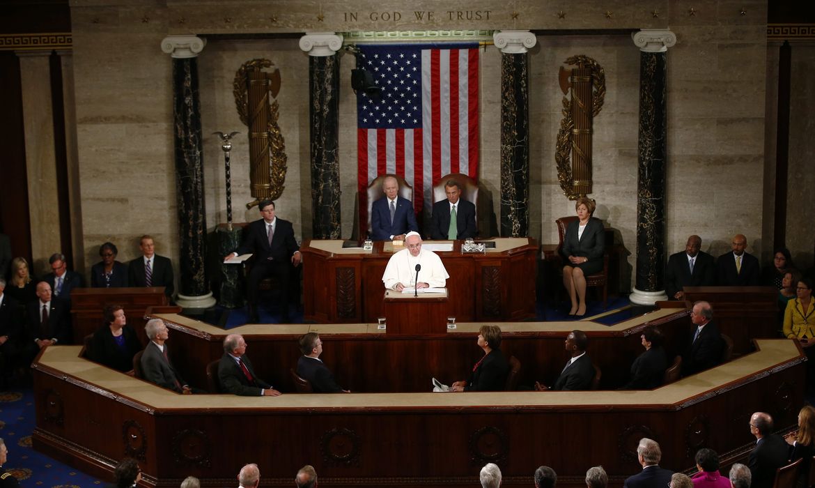 Papa Francisco discursa no Congresso dos Estados Unidos (Agência Lusa/Direitos Reservados)