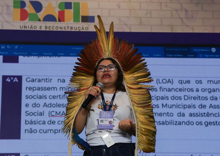 Brasília-DF, 04/04/2024, -  12ª Conferência Nacional dos Direitos da Criança e do Adolescentes. Na foto a Delegada Aimara. Foto: Jose Cruz/Agência Brasil