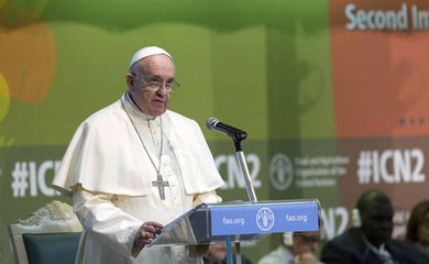 Papa Francisco em visita à FAO em 2014