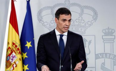 O novo primeiro-ministro espanhol Pedro Sánchez, ao anunciar seu novo governo