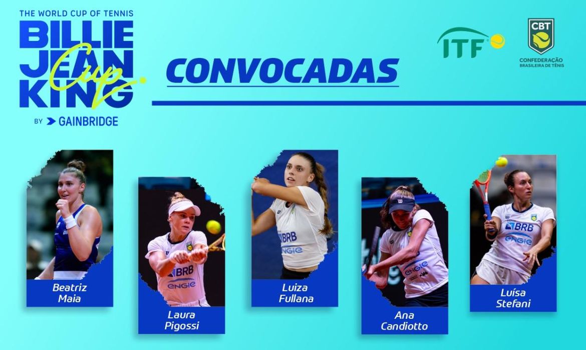 Delegação brasileira é convocada para Billie Jean King Cup - tênis feminino - Bia Haddad, Laura Pigossi, Luíza Fullna, Ana Candiotto e Luisa Stefani