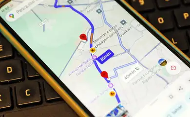 Brasília (DF), 22/06/2025 - Tela de app de GPS em celular. Foto: Bruno Peres/Agência Brasil