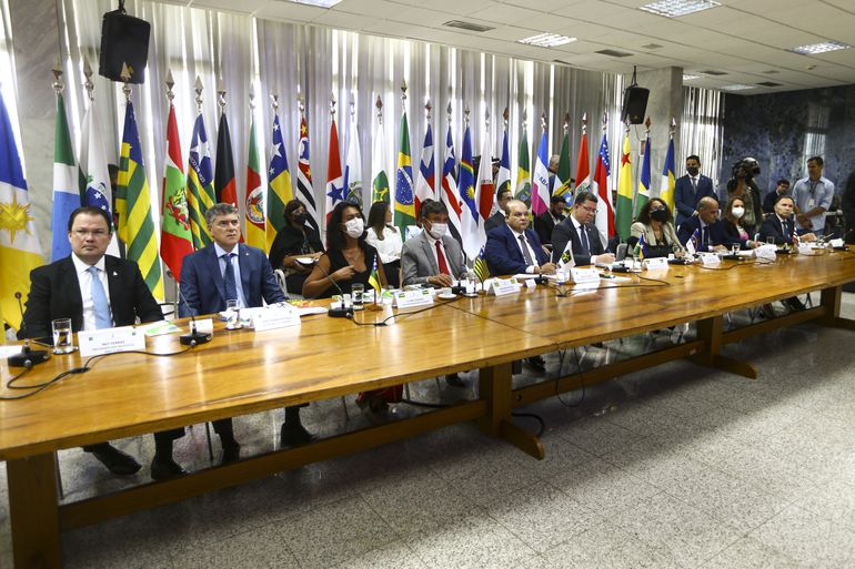 10º Fórum Nacional de Governadores é realizado no Palácio do Buriti, em Brasília.