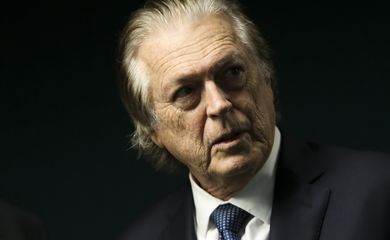 O presidente do PSL, deputado Luciano Bivar, após encontro com o presidente Jair Bolsonaro para levar o projeto do governo de reforma da Previdência ao Congresso Nacional