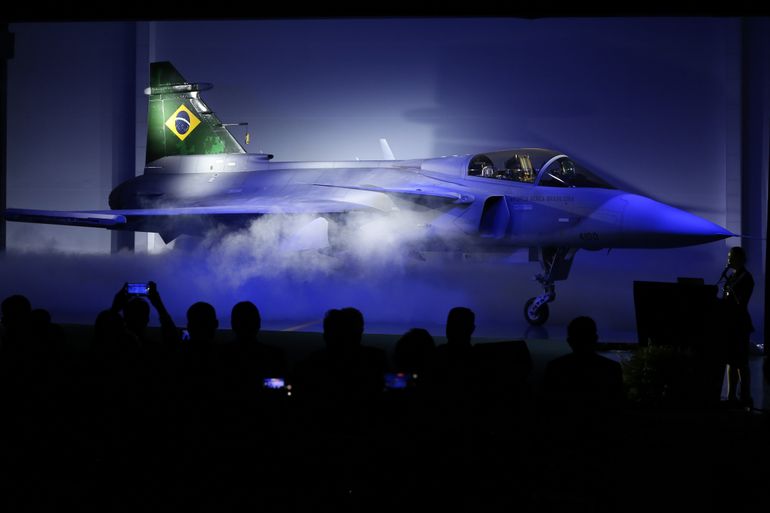  O Comando da Aeronáutica, faz uma exposição sobre os detalhes técnicos e as possibilidades dos novos F-39E Gripen, recebidos da Suécia, durante Workshop na Ala 1 da Base Aérea de Brasília.