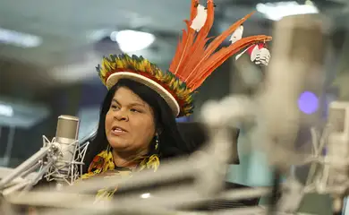 Brasília (DF), 25/04/2024 - A ministra dos Povos Indígenas, Sônia Guajajara, dá entrevista ao programa Bom Dia, Ministra. Foto: Marcelo Camargo/Agência Brasil