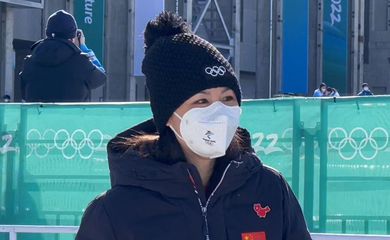 Tenista Peng Shuai acompanha evento da Olimpíada de Inverno de Pequim 2022