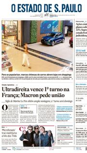Capa do Jornal O Estado de S. Paulo Edição 2024-07-01