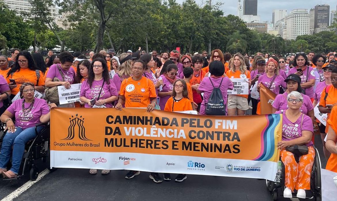 Rio de Janeiro (RJ) 10/12/2023 - Caminhada pelo fima da violência contra a mulher.
Foto: Divulgação